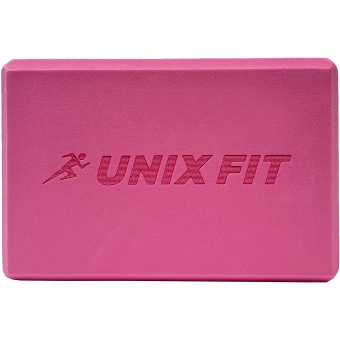 Блок для йоги и фитнеса UNIX FIT (200 г) 23 х 15 х 7 см, 1 шт, розовый YBU200GPK