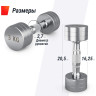 Гантель UNIX FIT PRO круглая хромированная 3 кг, 2 шт. DBRND3PCEx2